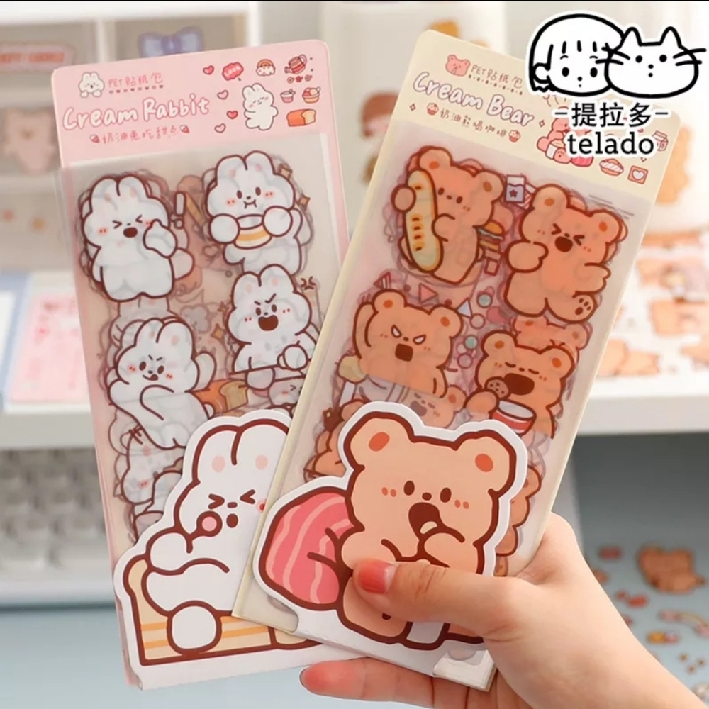 Cream Bear Deco Stickers